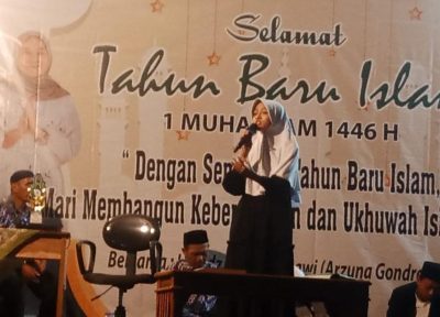 Pawai Obor, Istigosah dan Tabligh Akbar Semarakkan Malam Tahun Baru Islam 1446 H Desa Purbayani&nbsp;Caringin